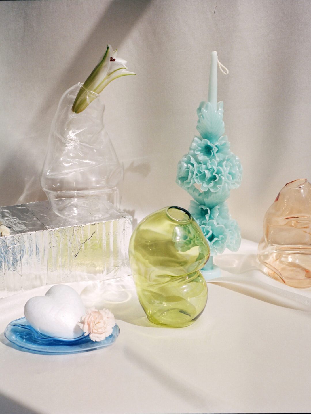 caê glass vase green nathalie schreckenberg muy frágil