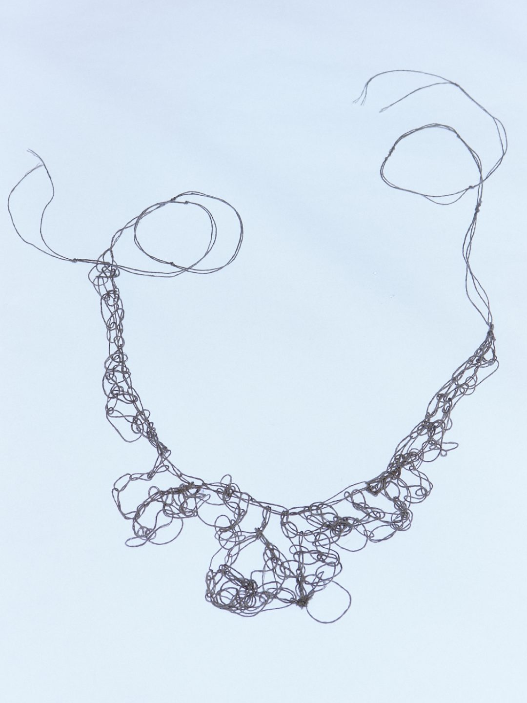 BROWN LINEN necklace