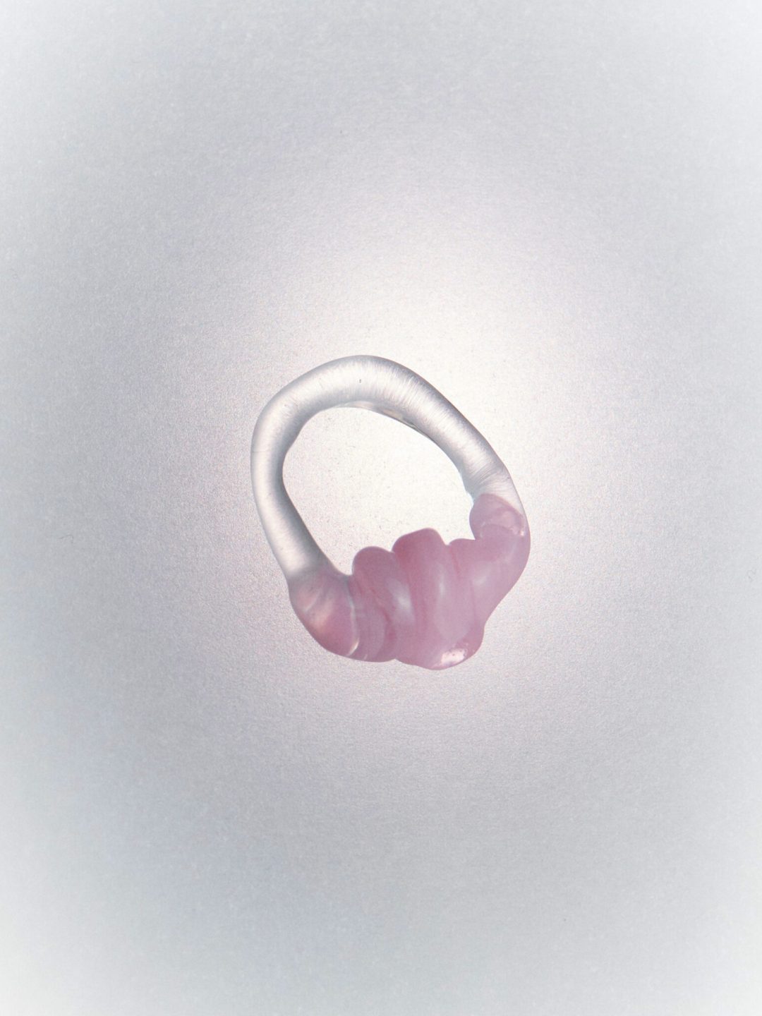 venice glass ring pink levens muy frágil