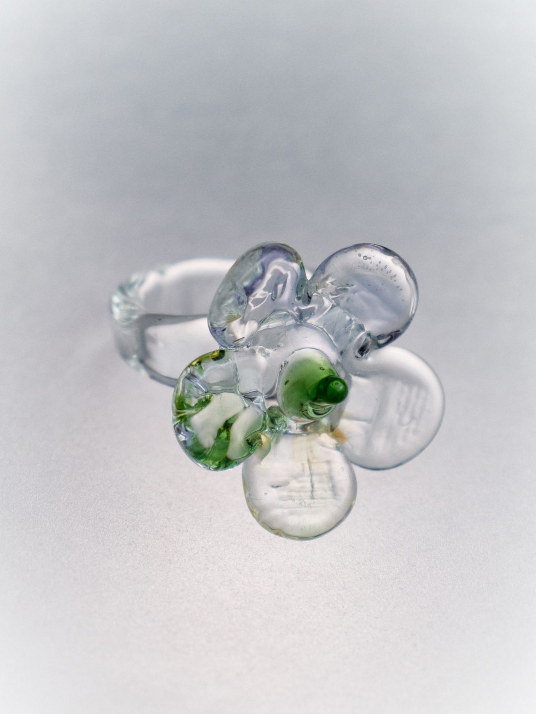 flor multicolor glass ring levens muy frágil