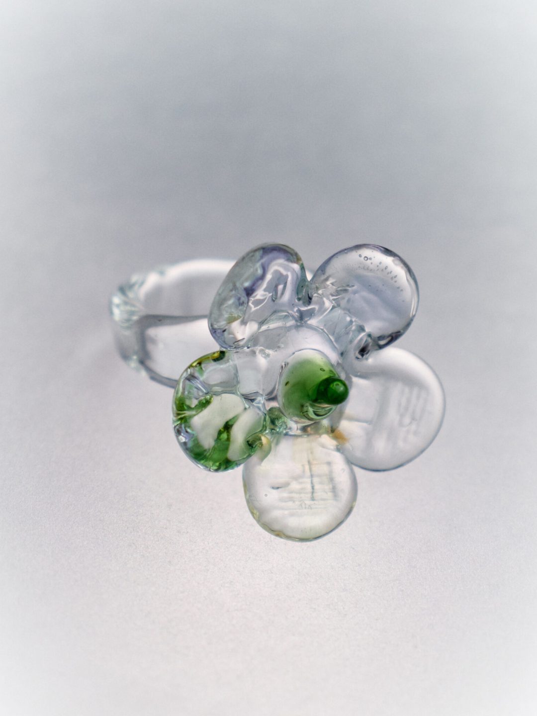 flor multicolor glass ring levens muy frágil