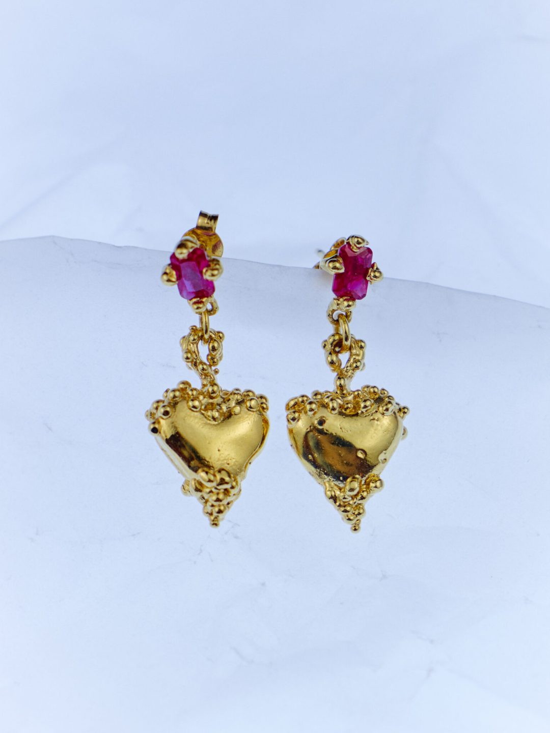 pólvora golden earrings fucsia sofía rocha muy frágil