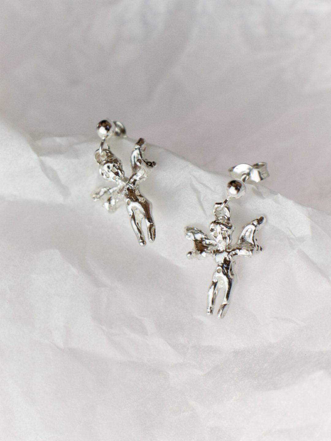 angelitos colgantes silver sofia rocha earrings