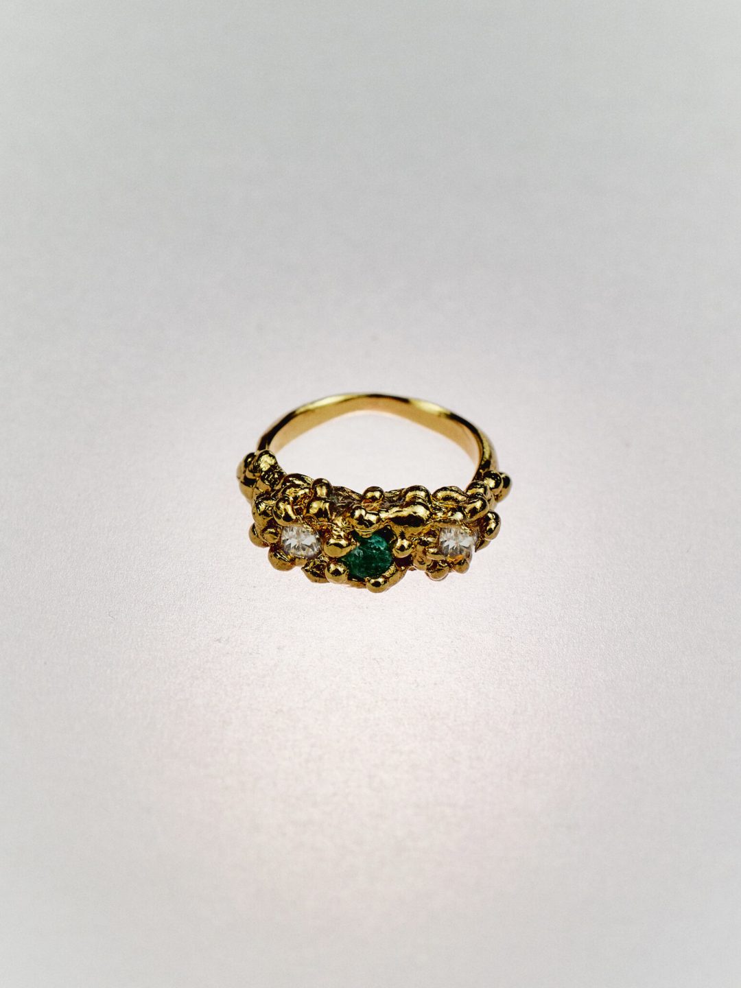 blossom ring golden white green sofía rocha muy frágil