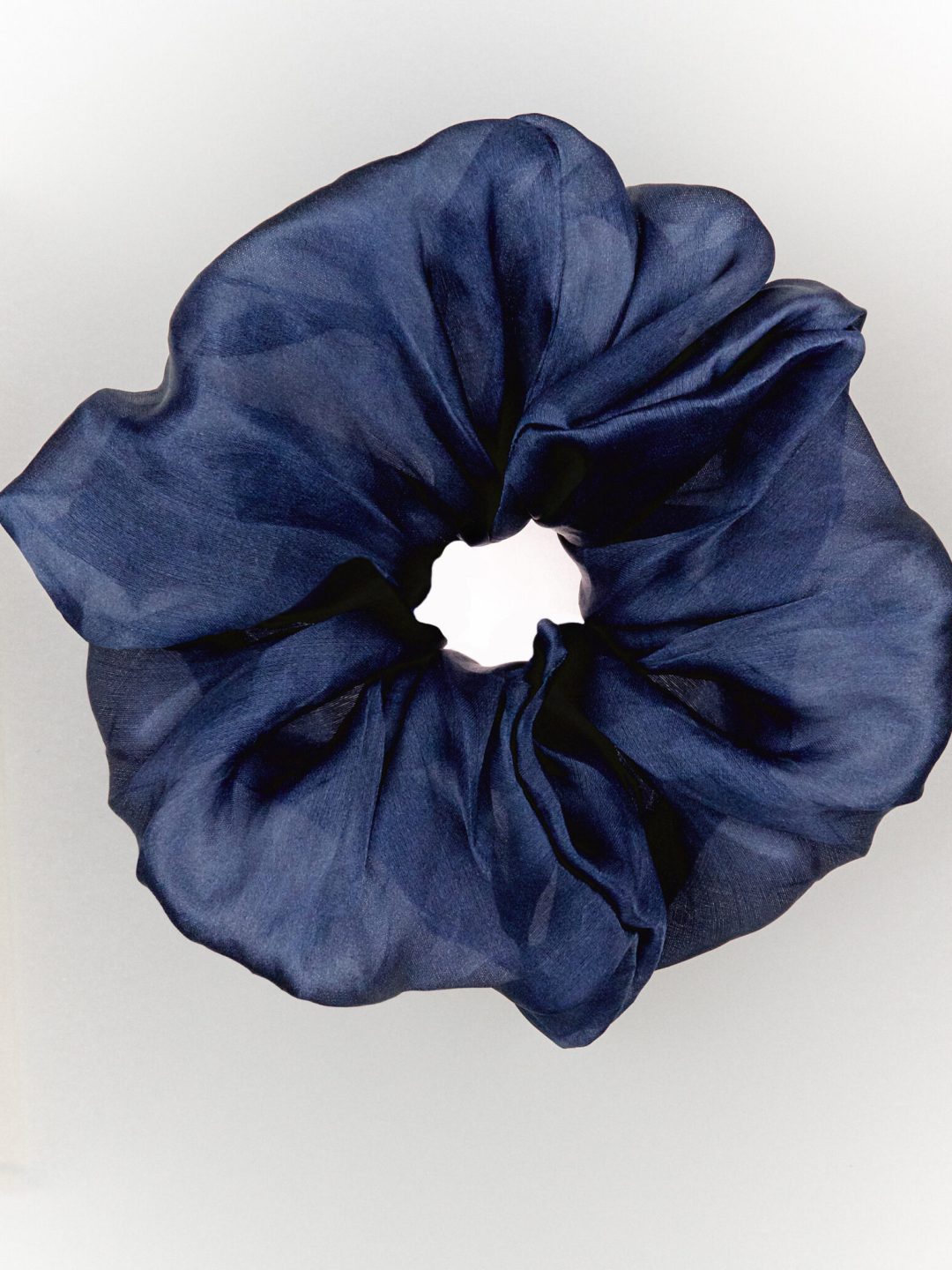 organza navy blue scrunchie