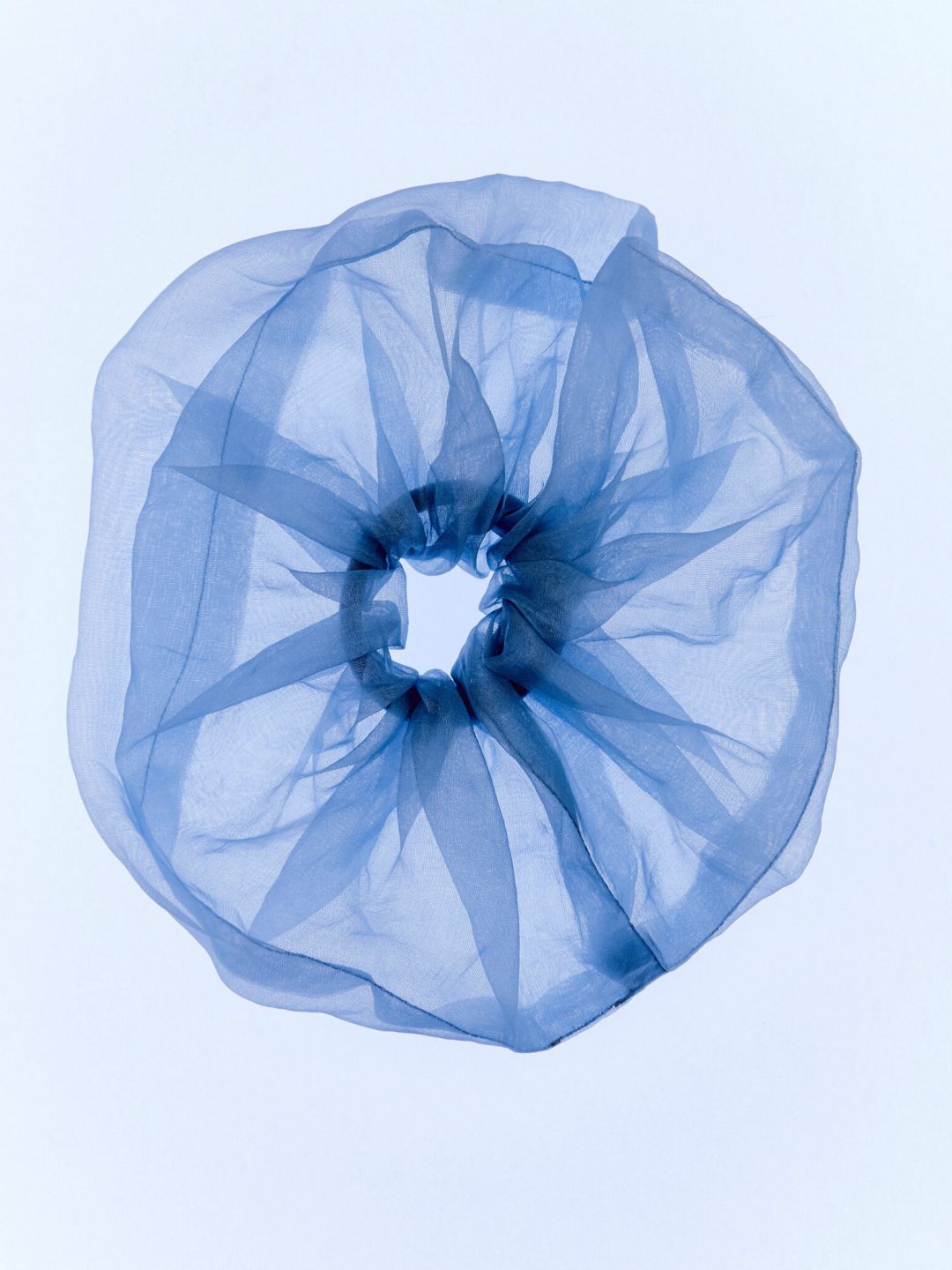 Organza dusty blue scrunchie