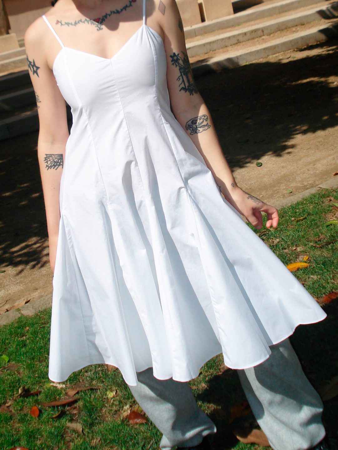 ebba white cotton poplin dress hai muy frágil