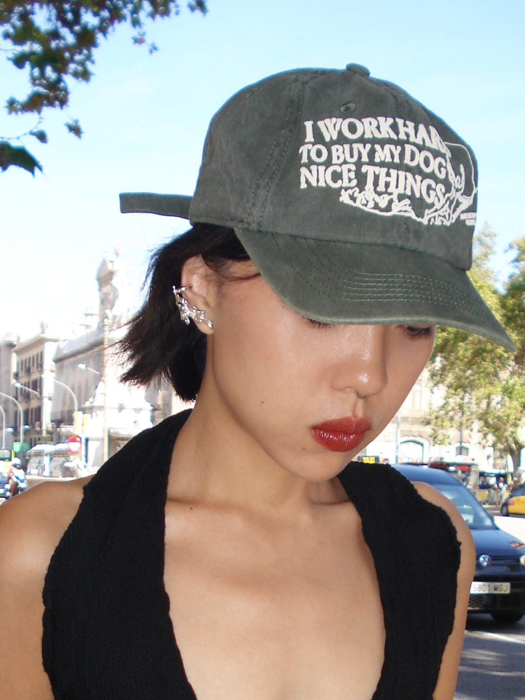 dripping silver earcuff gohara muy frágil