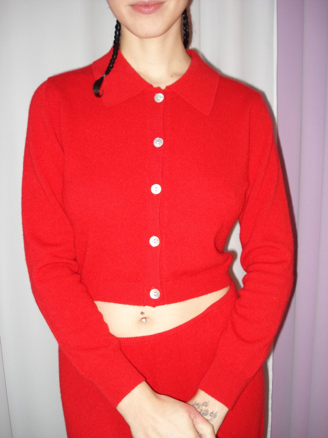 anselma cardigan red home of hai muy frágil