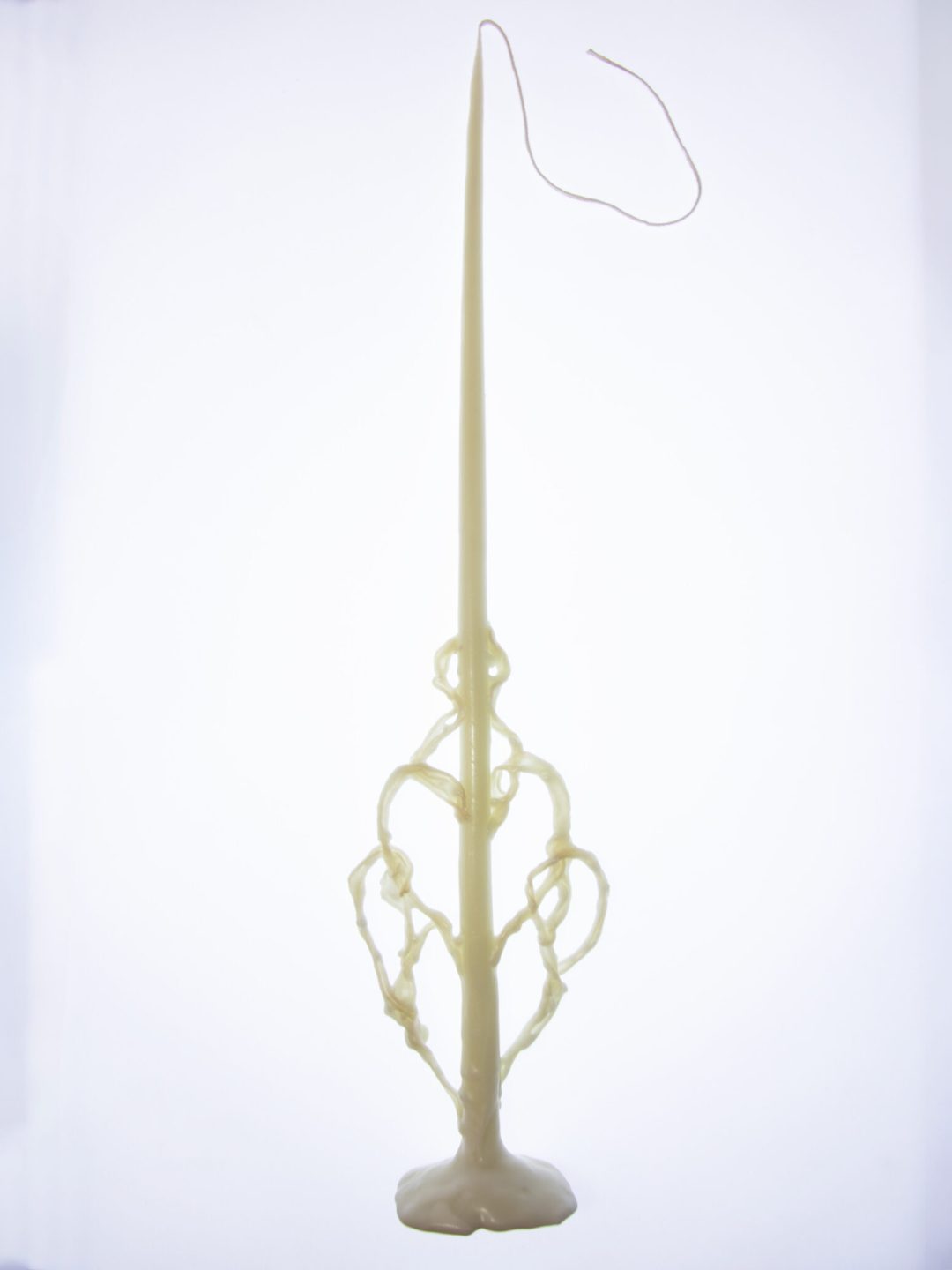 Double heart 2d candle ivory krystel liliana muy frágil