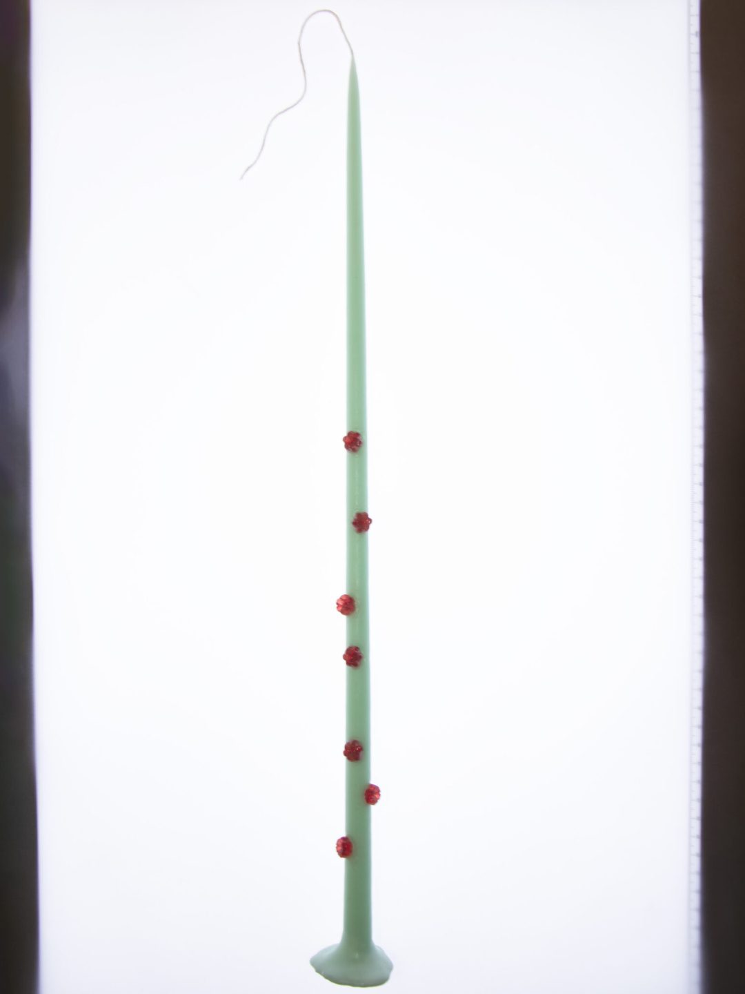 red flowers green candle krystel liliana muy frágil