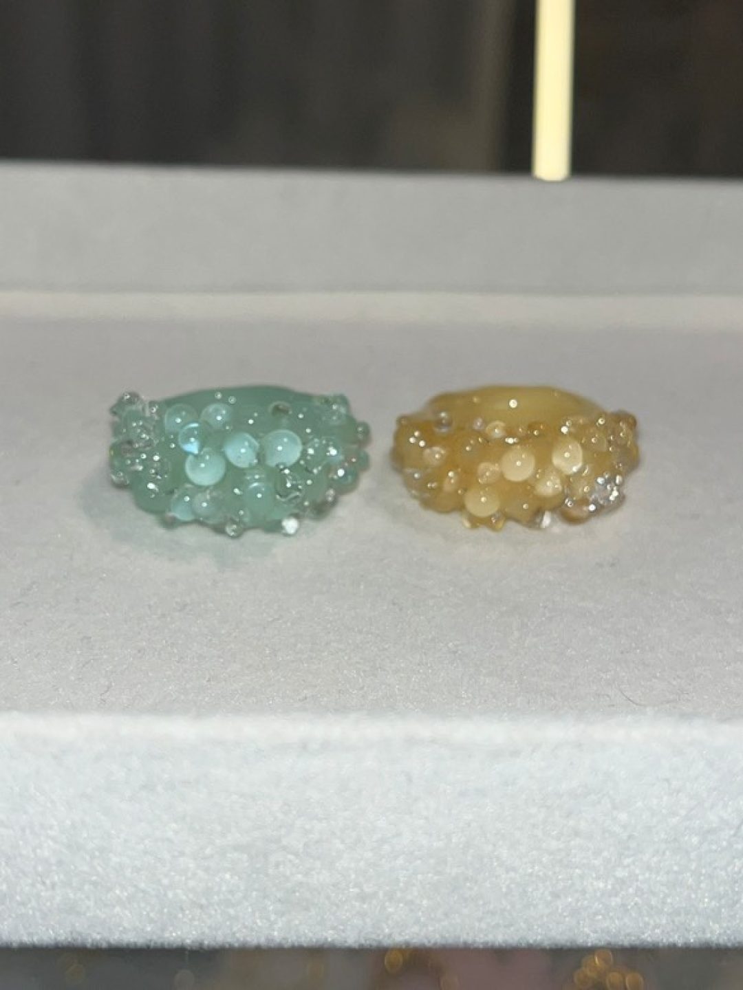 bubble ring green levens muy frágil